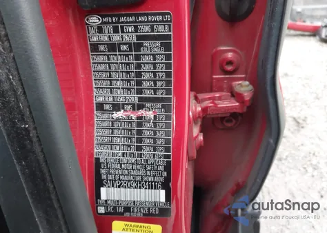 2019 Land Rover Range Rover Evoque Se/Se Premium from USA, damaged, VIN SALVP2RX9KH341116